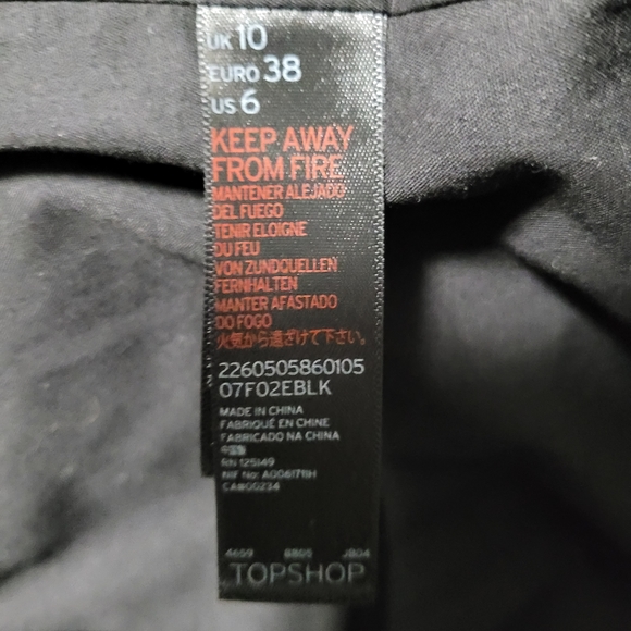 TOPSHOP Women's Coat Oversize Wool Zip Up Size 6 - Picture 11 of 12